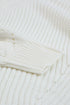 Hollow-Out Puffy Sleeve Drop Shoulder Round Neck Knit Pullover Sweater
